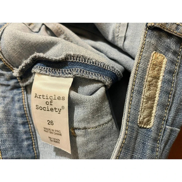 Articles Of Society Full Button Denim Mini Skirt Size 26 VGUC - Picture 6 of 6